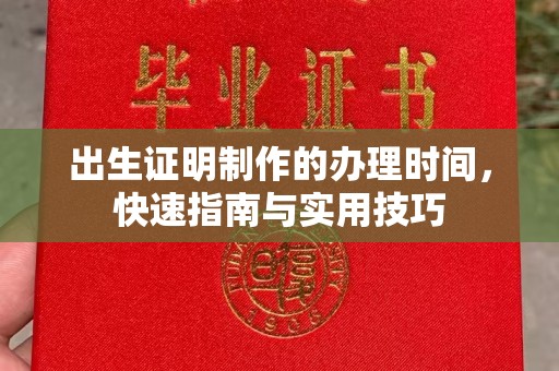 浙江出生证明制作的办理时间，快速指南与实用技巧